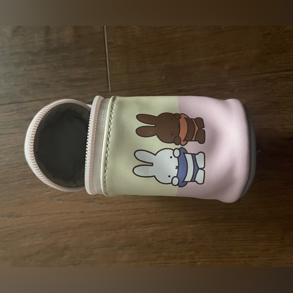 MIFFY-Imported (NWT) Mini Zipped Faux Leather Pouch - Picture 5 of 12